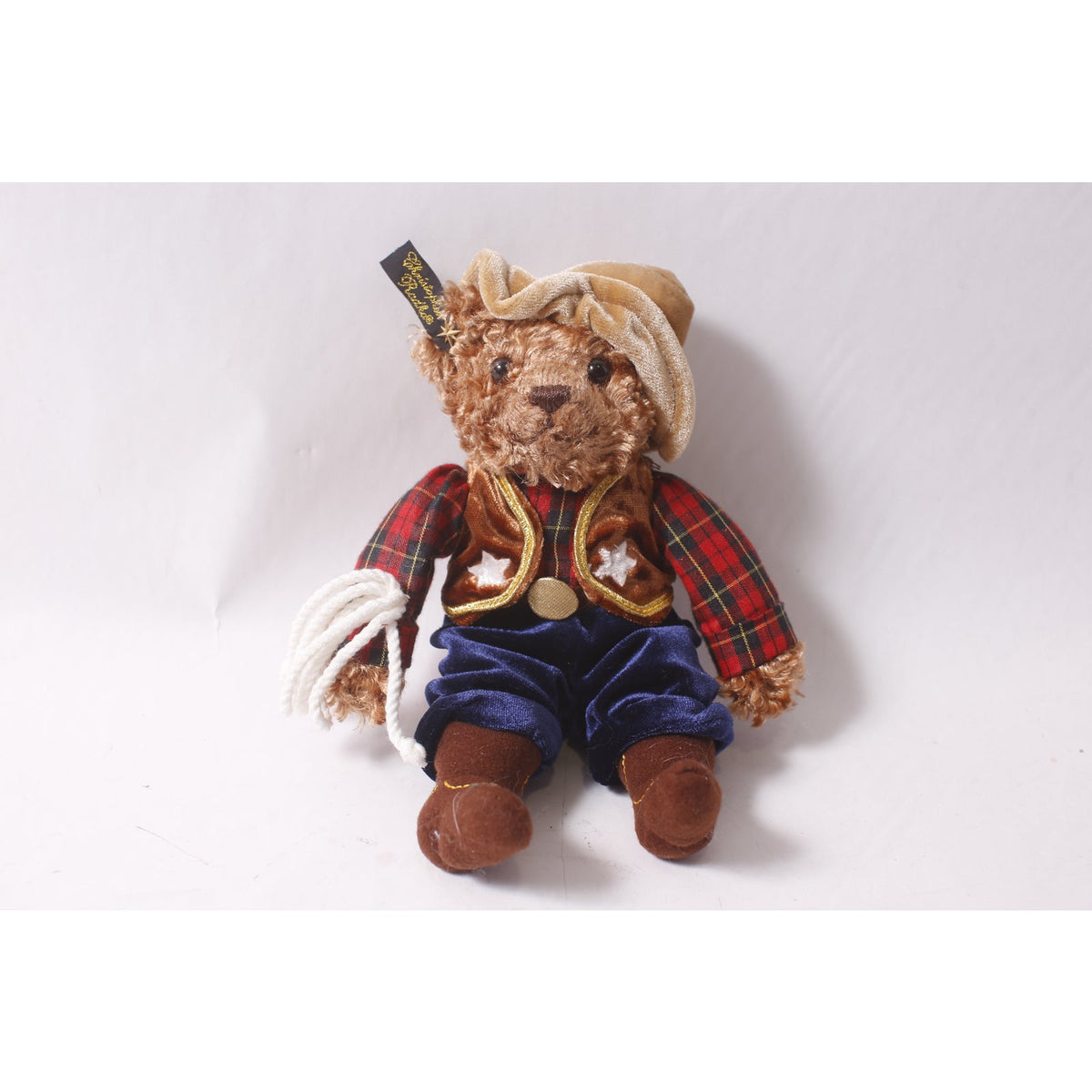 Christopher Radko Teddies Around The World Cowboy Plush Toy Ornament ~ 260415-WH 1076