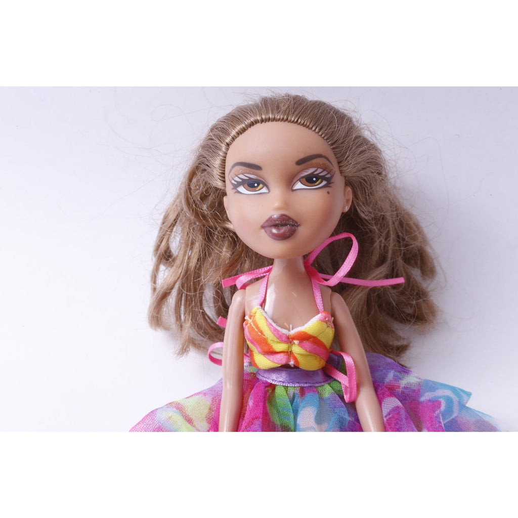 Bratz, Sasha, Fashion Doll, Dressed, Brown Hair, Multi-colored Dress, Sleeveless, No Feet, - 995
