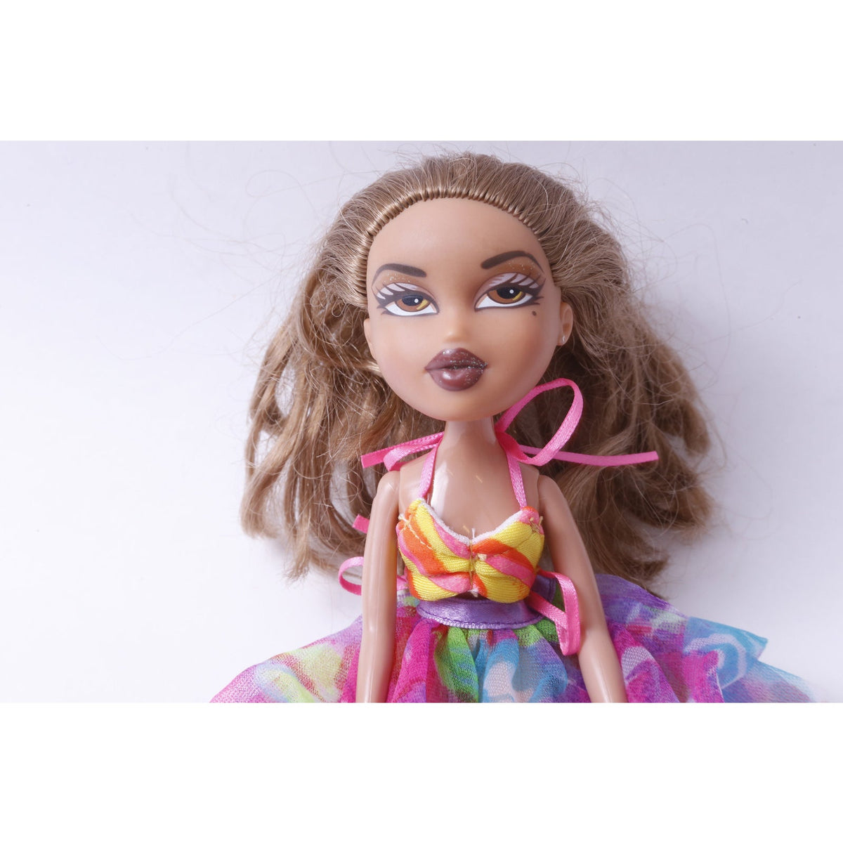 Bratz, Sasha, Fashion Doll, Dressed, Brown Hair, Multi-colored Dress, Sleeveless, No Feet, - 995
