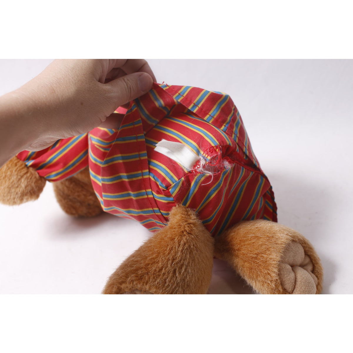 1992 Avon Sleepy Sherman Plush Bear in Striped Pajamas FLAWED ~ 260514-WH 1369