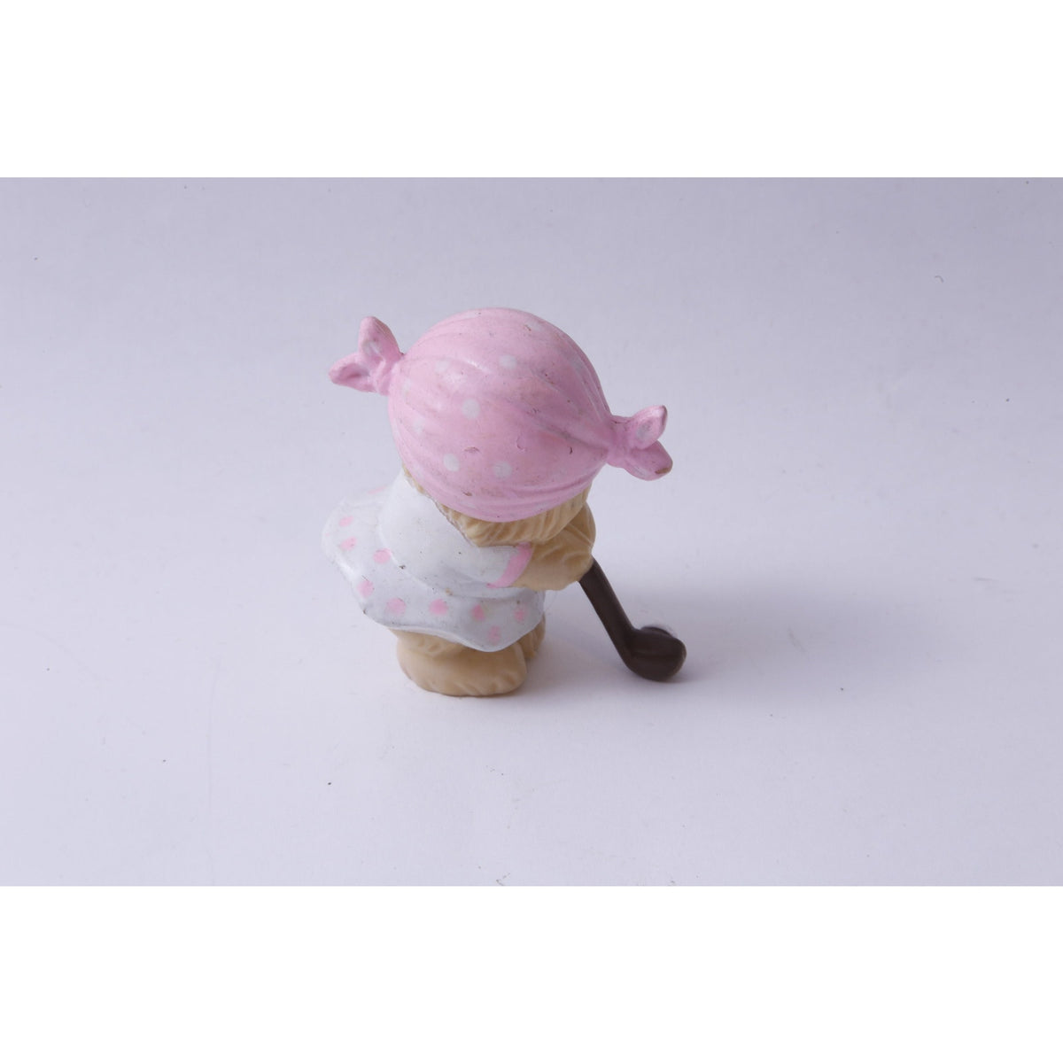 Frou Frou Bear, Female, Golfer, PVC, 2 1/2", Figure, Pink Hat, White Dress, Miniature, Toy, Vintage, Collectible, ~ 20-01-767