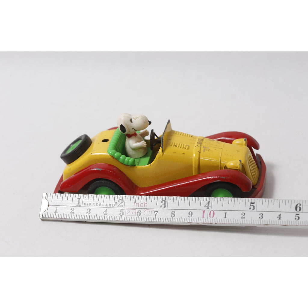 1960s Aviva Snoopy in Yellow Car Vintage Collectible Toy ~ 260907-WH 351