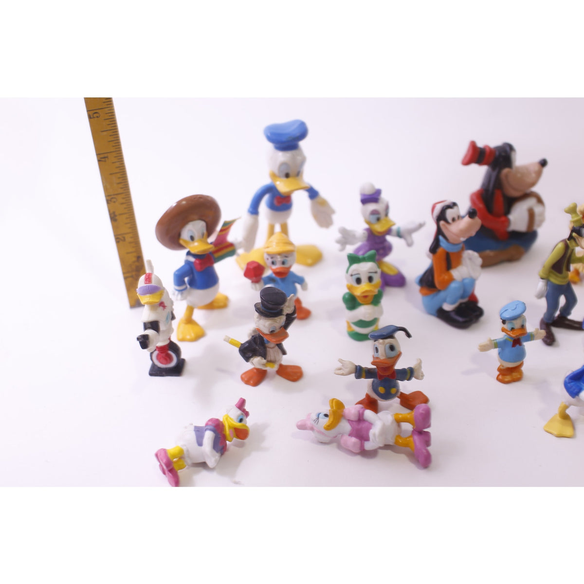 Disney, Donald Duck, Goofy, Pluto, Small, PVC Figure, Lot, Vintage, Toy, ~ 251222-WH 871
