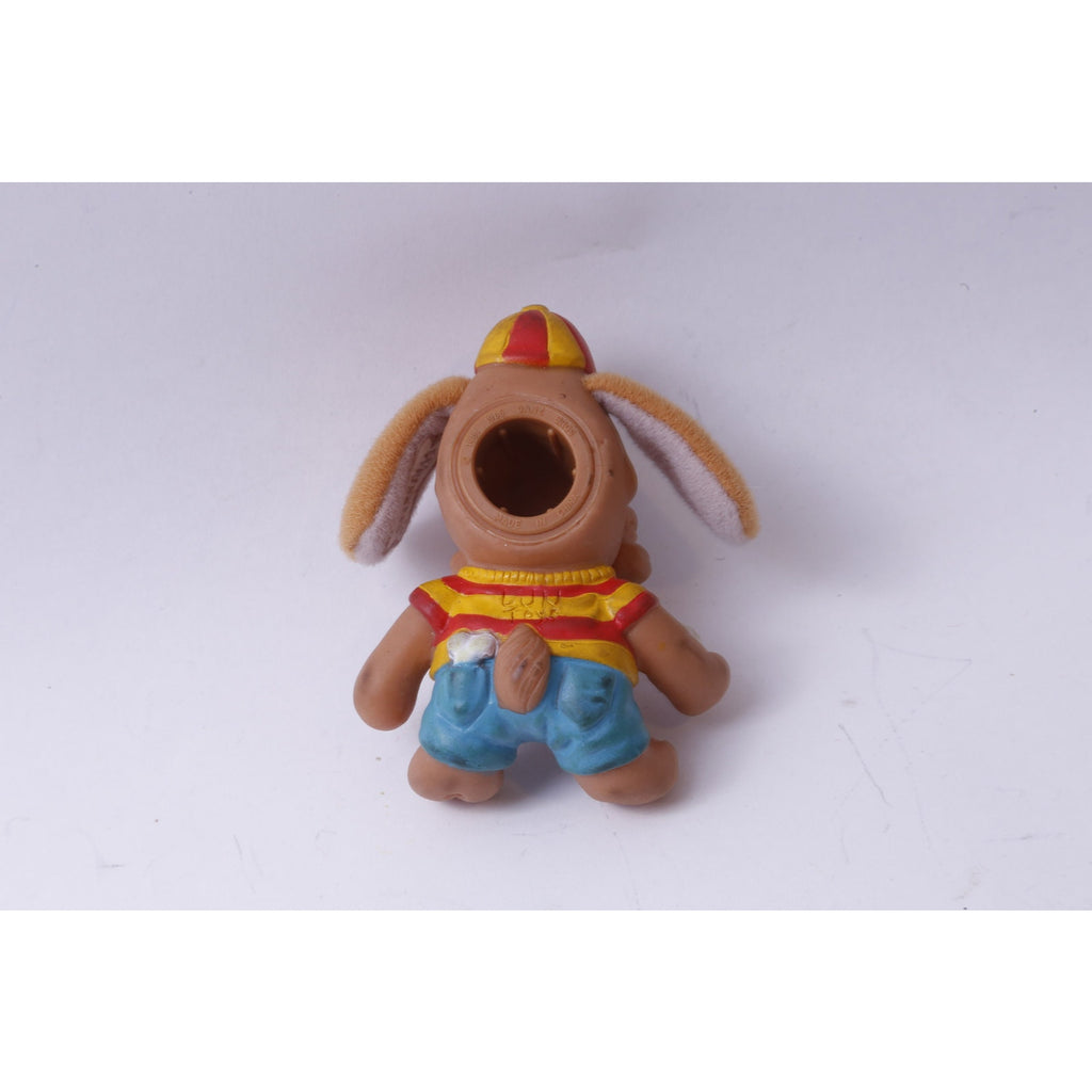 Wrinkles, Dog, Baseball Player, PVC Figure, 3", Finger Puppet, LJN Toys, Ganz Bros, 1986, Miniature, Toy, Vintage, Collectible, ~ 20-01-939