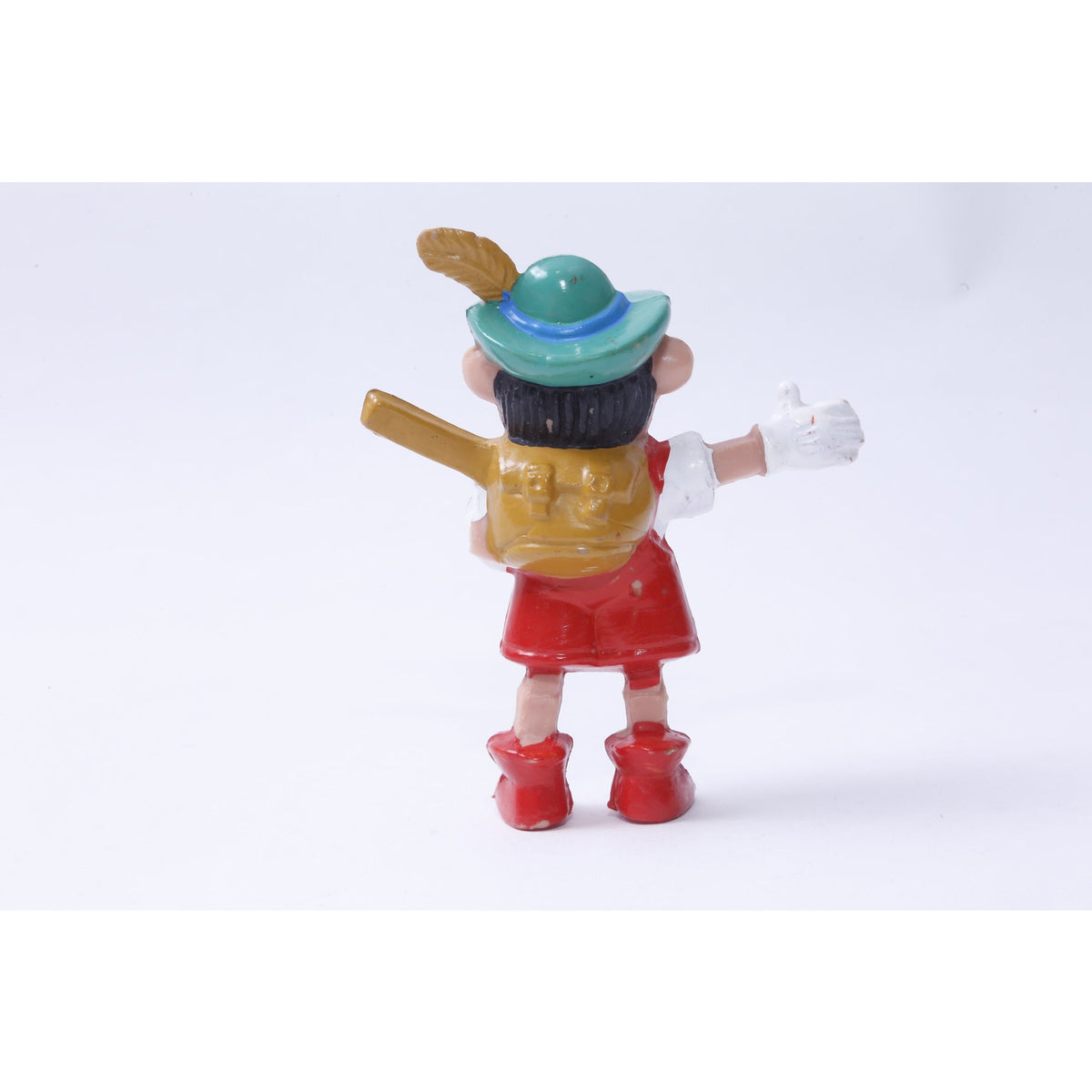 Pinocchio, Tourist with Backpack, Toy, Little, PVC Figure, Standing, Waving, Cartoon Character, Collection, Vintage, ~ 20-02-38