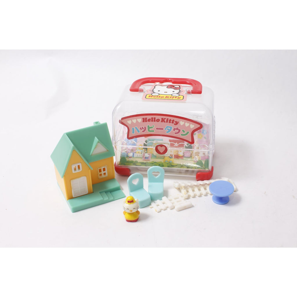 1998 Sanrio Japan Hello Kitty Happy Town Playset w Carry Case ~ 260828-WH 1347