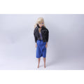 Mattel, Barbie, Dressed Doll, 11 1/2", Poseable, Blonde Hair, Black Coat, Blue Shirt, Fashion Doll, Vintage, Collectible, ~ 20-01-575