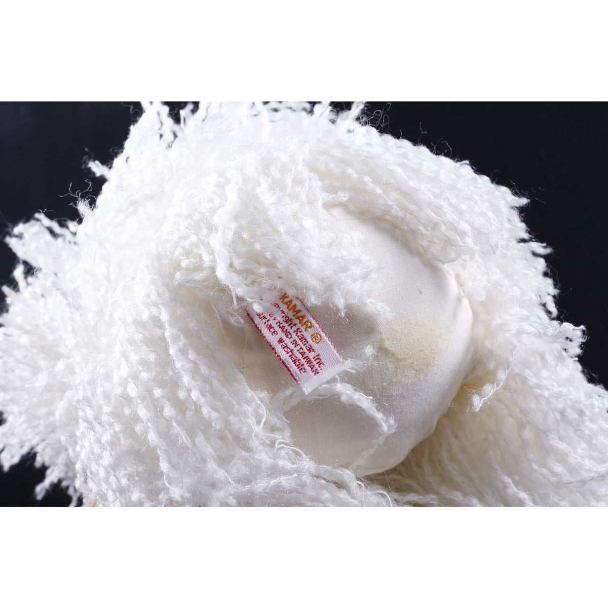 Kamar, Rare, Sample, White, Monkey, Smiling, Pink Face, Soft, Plush, Doll, Stuffed Animal, Vintage, 20-01-277