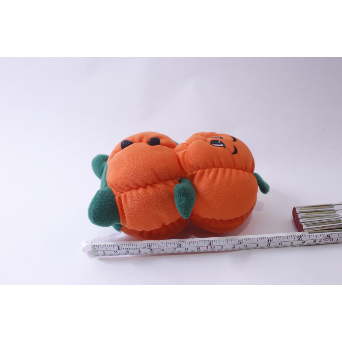Kamar, Small Production Sample, OOAK, hand made, Orange Pumpkin, Halloween, Plush Toy, Stuffed Animal, Decorative, ~ 240908-WH 1133