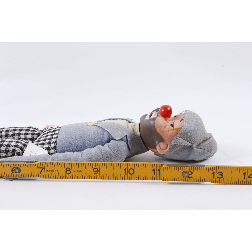 Kamar Company Sample Jock, Sad Clown, Gray White Outfit, Hat, No 1590, Soft, Plush, Doll, Vintage, ~ 271