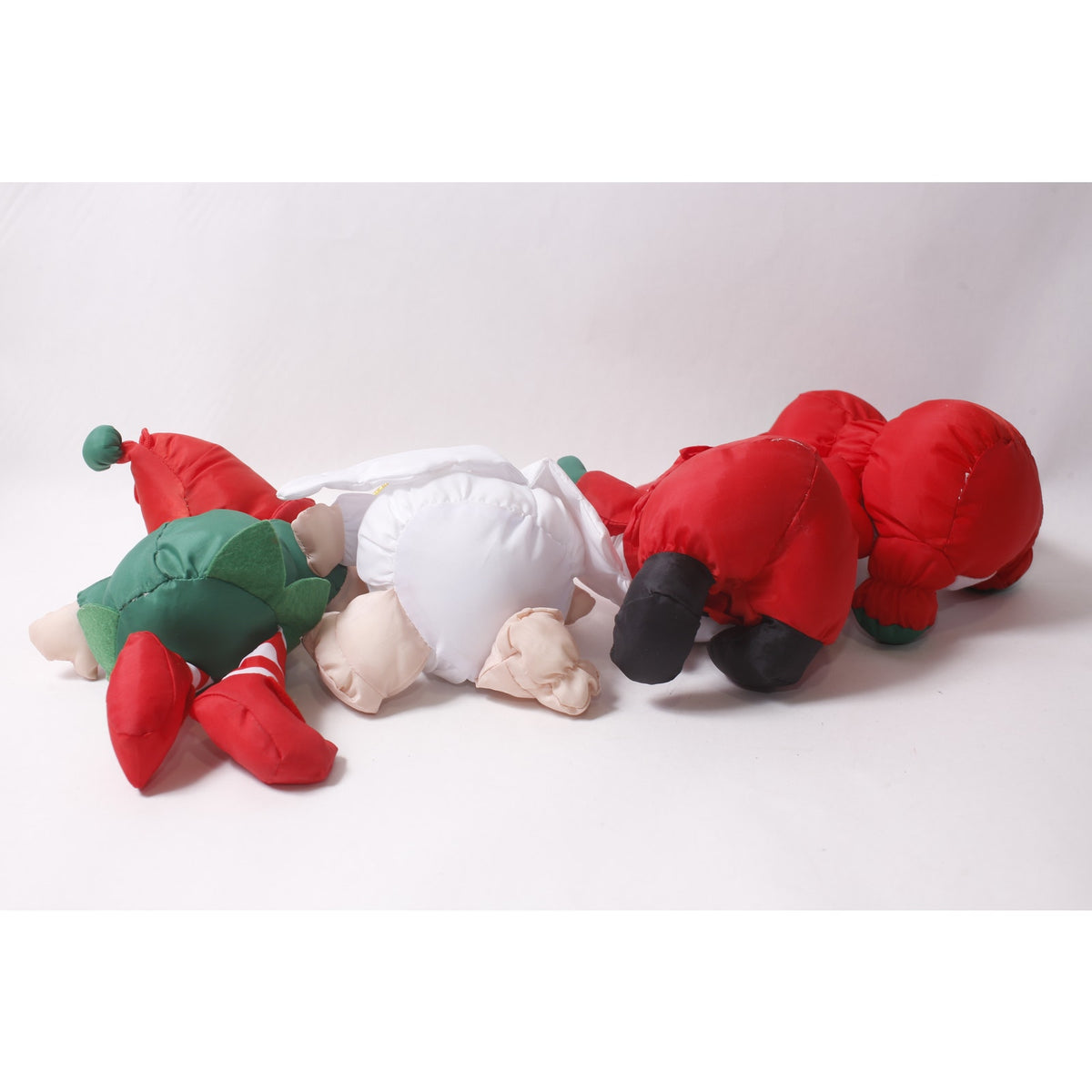 1990s Stuffins Nylon Plush Christmas Decorations Puffalump Style ~ 260718-SM 1329