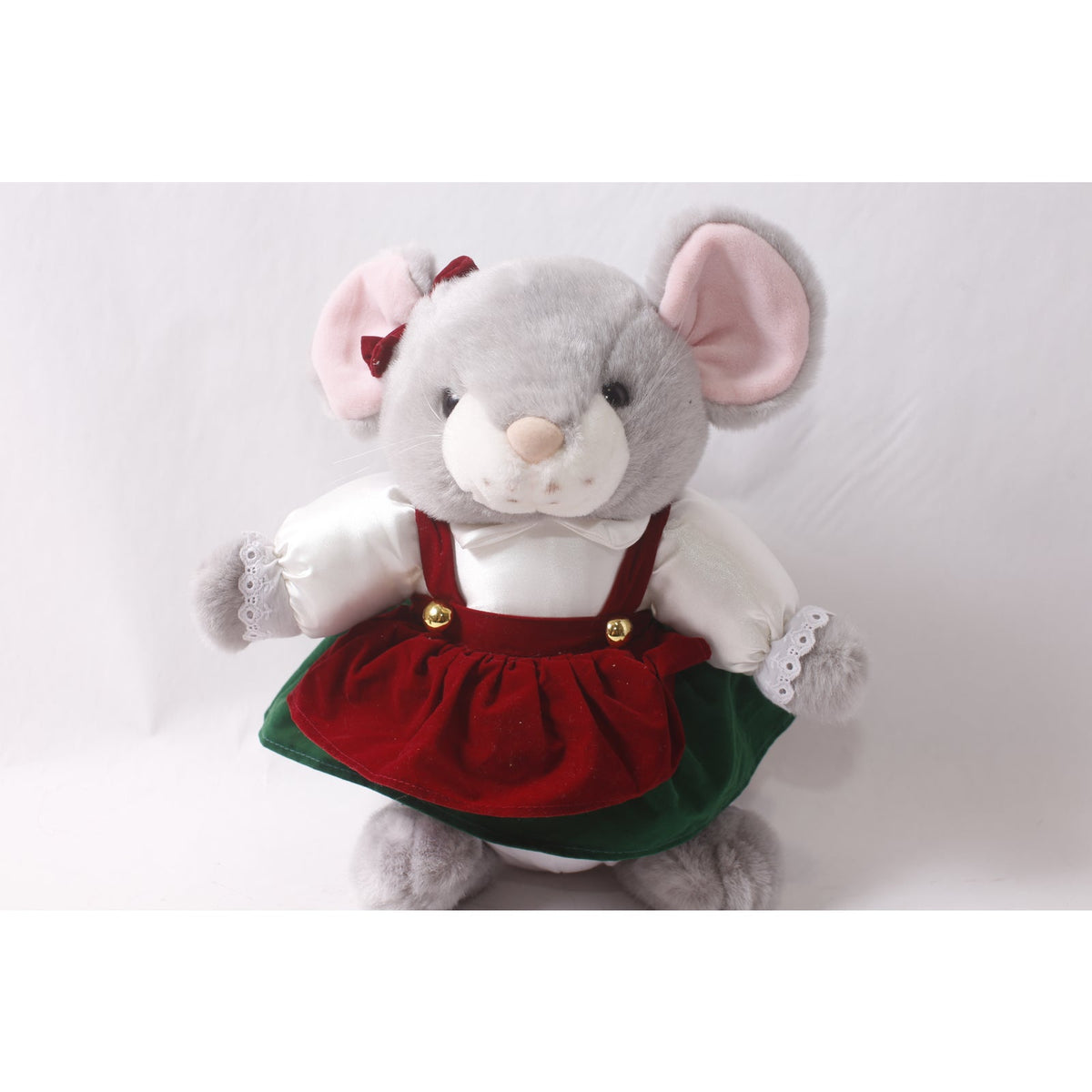 1995 Gibson Greetings Christmas Mouse Plush Toy Holiday Collectible ~ 260423-WH 1093