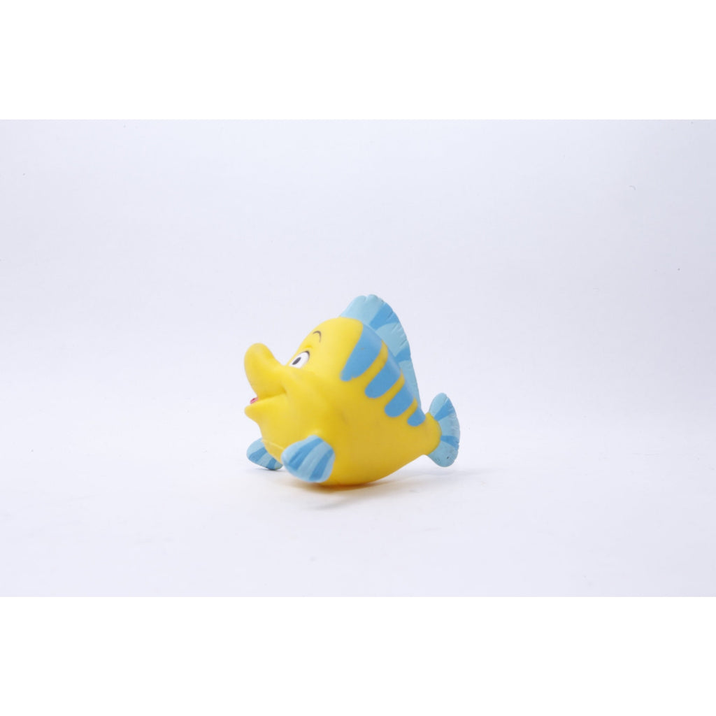 Tyco Disney, The Little Mermaid, Flounder, 2", PVC, Figure, Yellow Blue, Fish, Cartoon Character, Toy, Vintage, Collectible, ~ 20-01-689