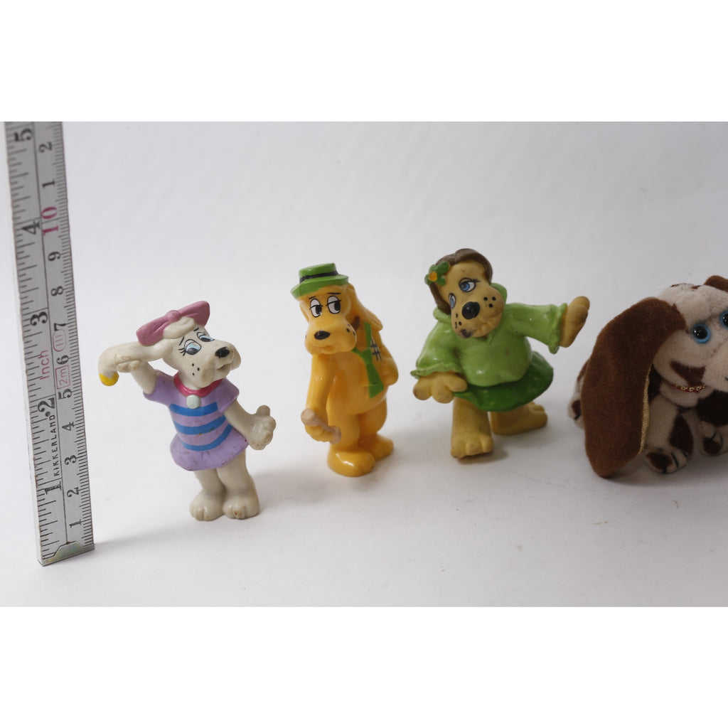 1980s Tonka Pound Puppies PVC Figure Lot w Tiny Tag-Along ~ 260902-WH 1133