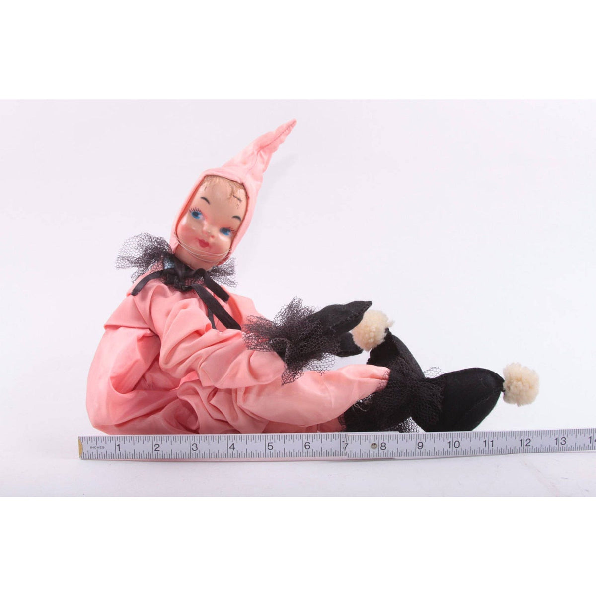 Elf Vintage Doll Clown Jester Soft Body 1940's Knee-Hugger Creepy Fun Collectible ~ The Pink Room ~ 60