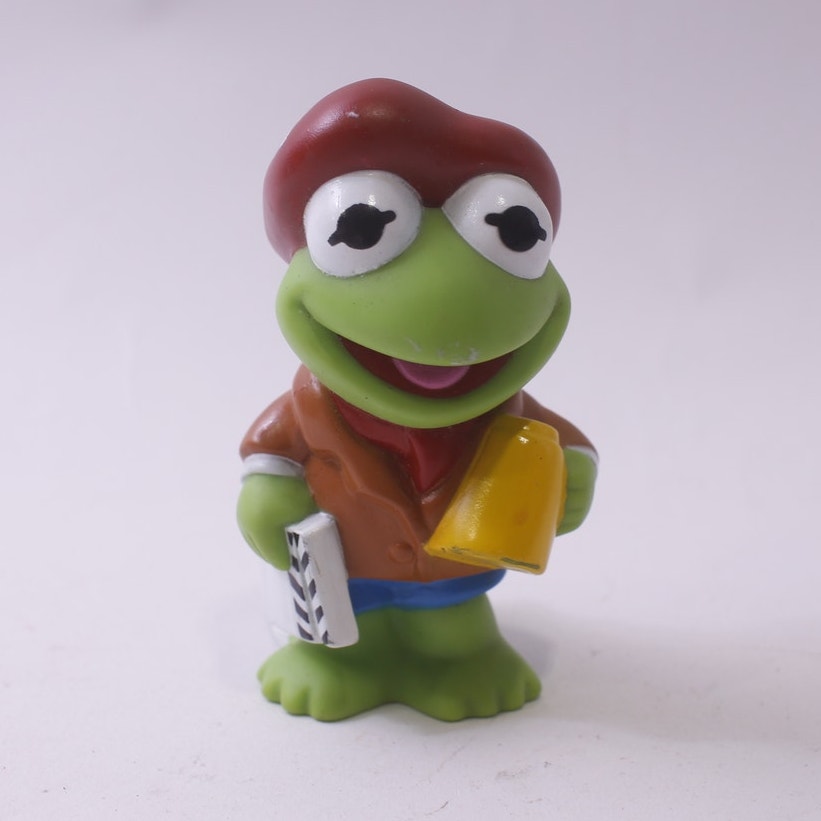 Muppet Babies, Kermit the Frog, Movie Director, PVC Figure, Vintage, Collectible, ~ 250826-WH 518