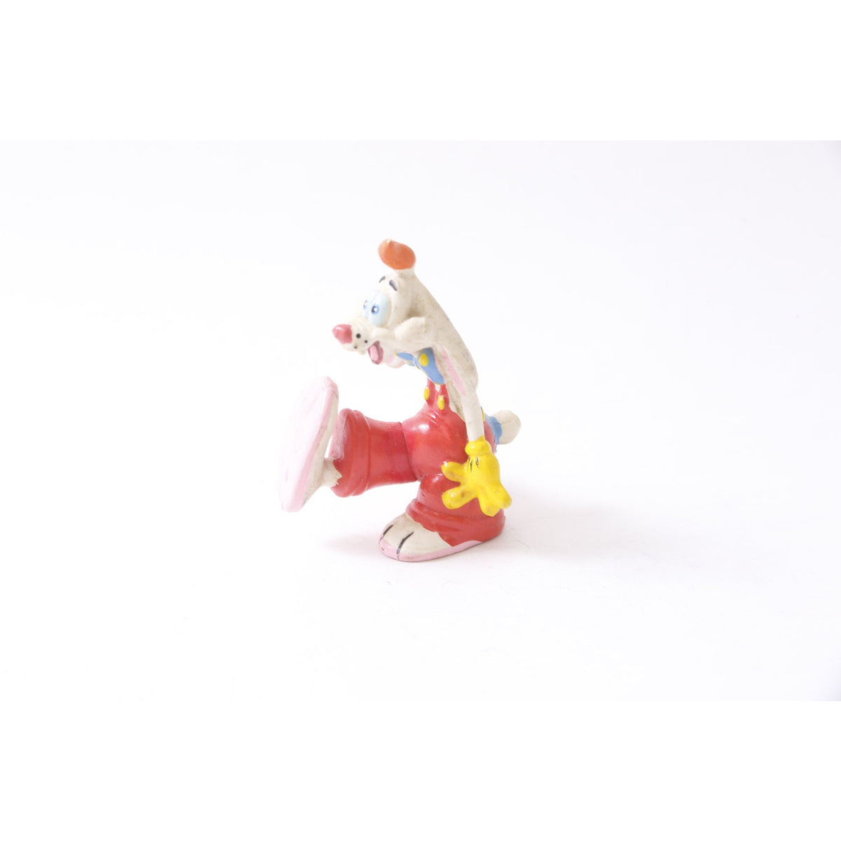 Jolly Roger Rabbit Toy, Kicking, Red Jumper, PVC Figure, 2.5", Figurine, Miniature, Toy, Cartoon Character, Vintage, ~ 20-17-589 1190