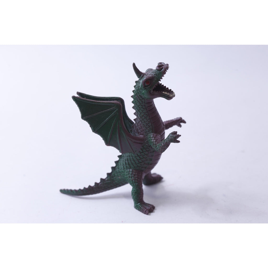 Green-Purple Winged Dragon with a Horn, PVC Figure, 5 inches, Fantasy, Toy, Vintage, Collectible, ~ 240814-SHC SHC-050
