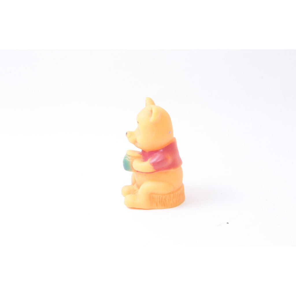 Disney, Winnie The Pooh, Squeaky Toy, PVC Figure, Yellow Teddy Bear, Animal, Cartoon Character, Collectible, Vintage, ~20-01-02