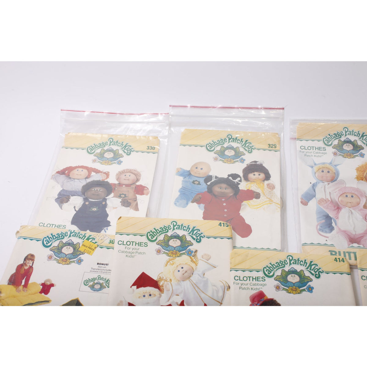 Cabbage Patch Kids, Doll Clothes Kit, Set of 7, Butterick, Sewing, Craft Project, Vintage, ~ 260128-WH 926