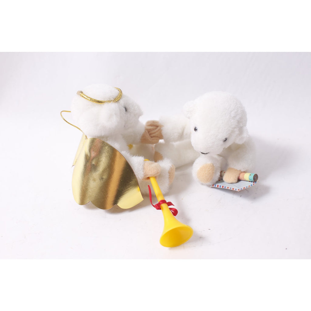 North American Bear White Angel Bear and Message Bear 1982 Plush Toy Lot ~ 260413-WH 1073