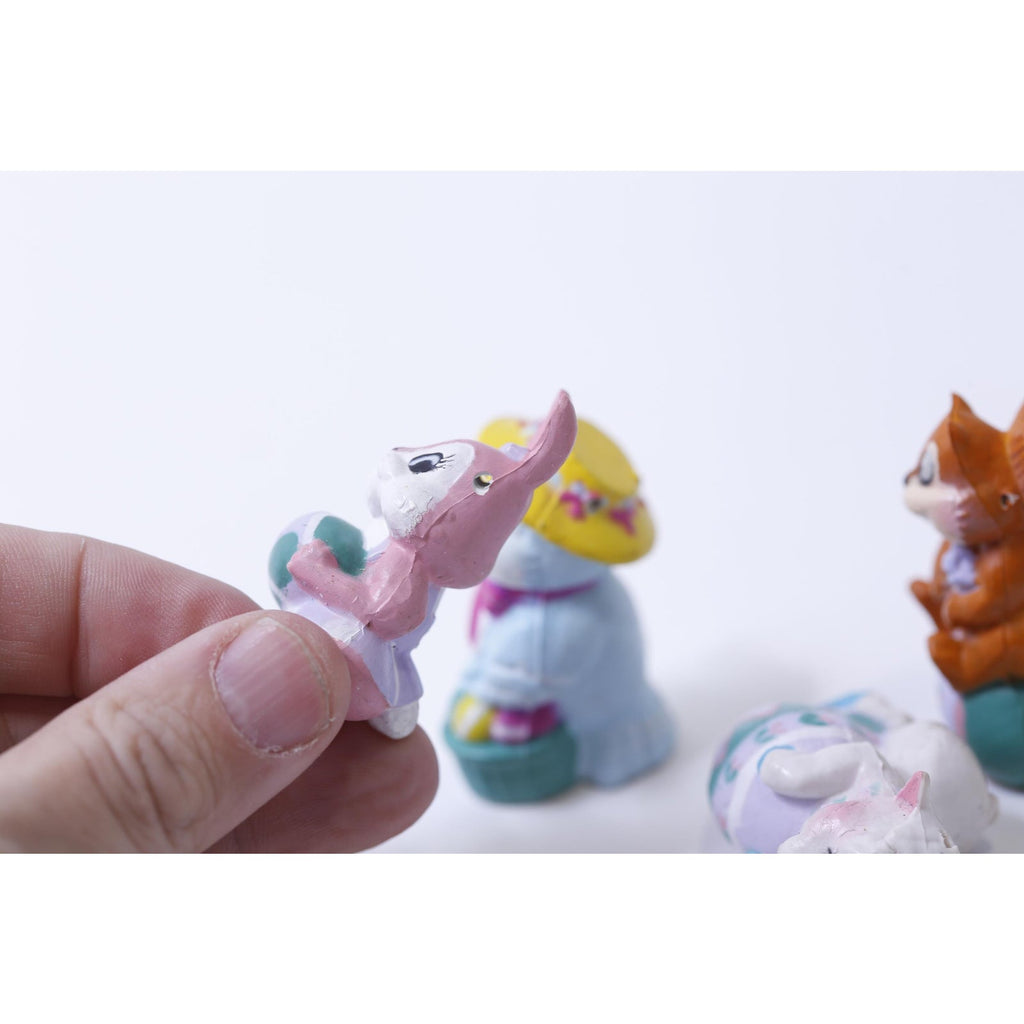 Cute Easter Animals, PVC, Little Figurines, Bunny, Bird, Sheep, Squirrel, Decorative, Spring, Holiday, Displayable, ~ 241230-WH M-23-01