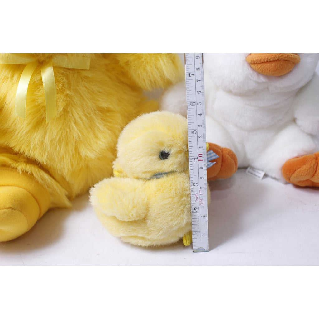 90s 80s Easter Spring Cute Duck Plush Lot Yellow and White Birds Nursery Decor ~ 260507-WH 642