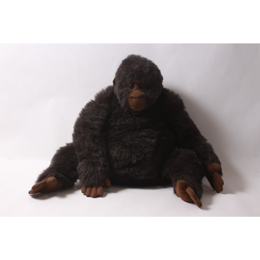 Vintage Gorilla Medium Plush Brown Poseable Stuffed Ape ~ 260718-GW Q-5