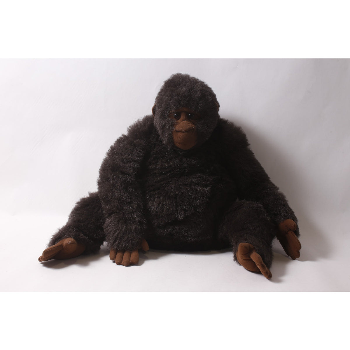 Vintage Gorilla Medium Plush Brown Poseable Stuffed Ape ~ 260718-GW Q-5