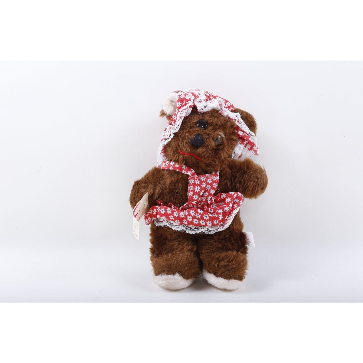 Kamar, Rare, Prototype, Sample, Heidi, Brown, Bear, Style 3427, Red Dress, Soft, Plush, Doll, Stuffed Animal, 884