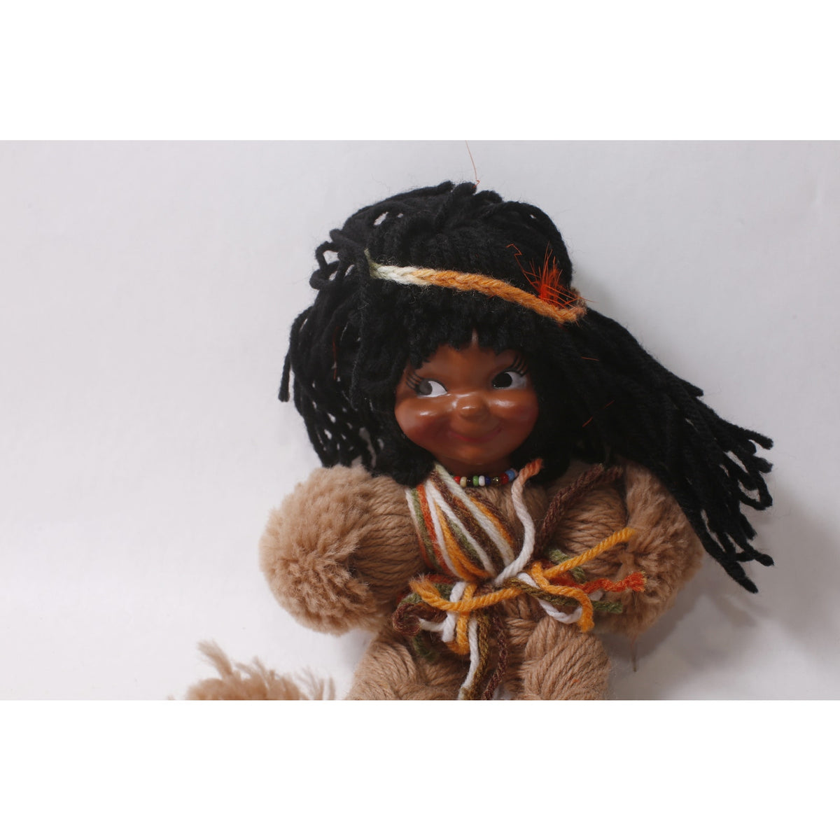 Native American-style Soft Yarn Doll 12" Figure Folk Art ~ 260907-WH 1142