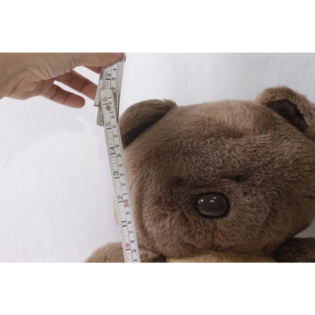 Japan Sun Arrow 1980s Cute Huggable Teddy Bear 16" Plush Brown and Cream ~ 260917-WH 365