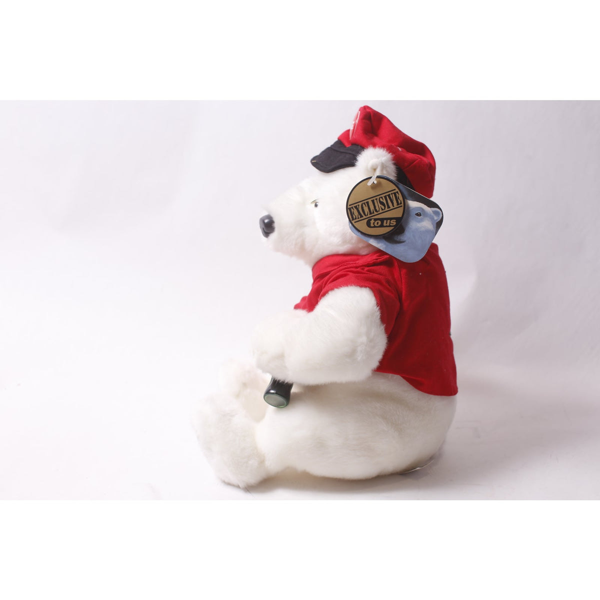 1990s Coca-Cola Polar Bear in Red Delivery Jacket Plush Holiday Decor ~ 260302-WH M-15-06