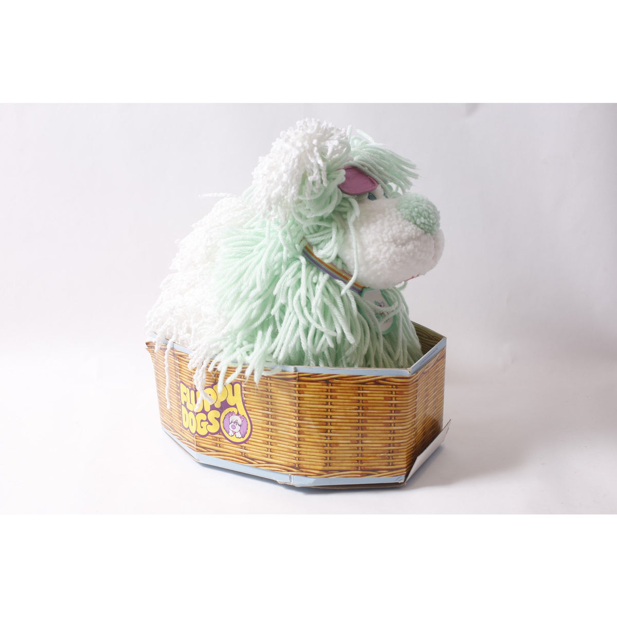 1986 Kenner Disney Fluppy Dogs Cool Flup Plush with Basket ~ 260710-WH 1395