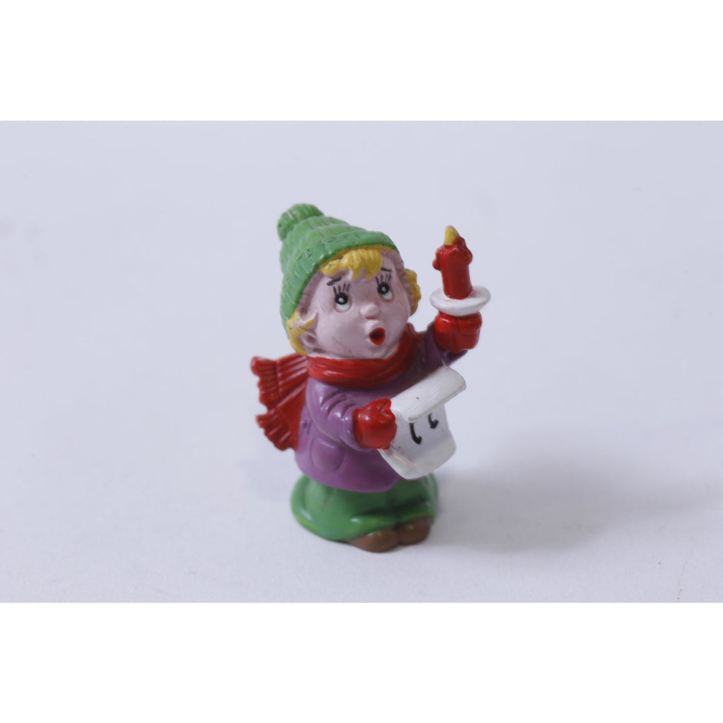 Russ Berrie, PVC, Christmas, Choir, 1985, Holding Candle. PVC Figure, Vintage, Toy, Collectible, , 250226-WH M-23-08