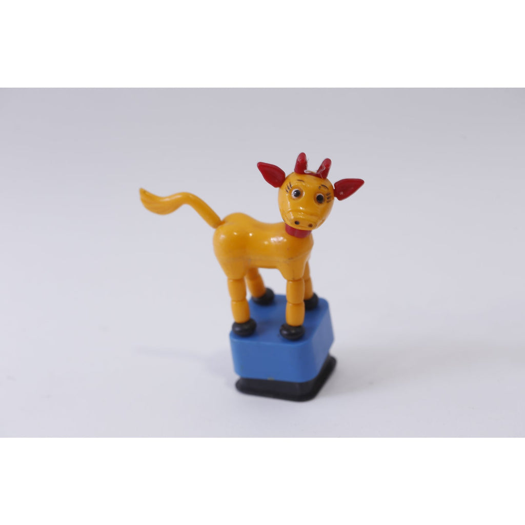 TM, Push Puppet, Giraffe, 1970s, PVC Figure, Vintage, Toy, Collectible, , 250125-WH 95