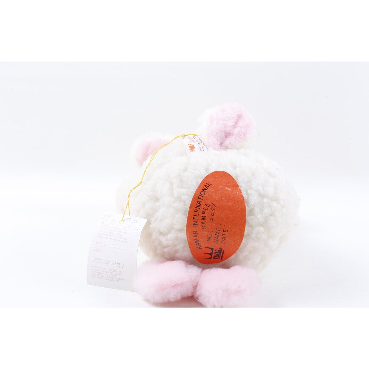 Kamar Sheep 1981 2051 Soft Plush Toy White Pink Stuffed Doll Vintage Collection ~20-01-882