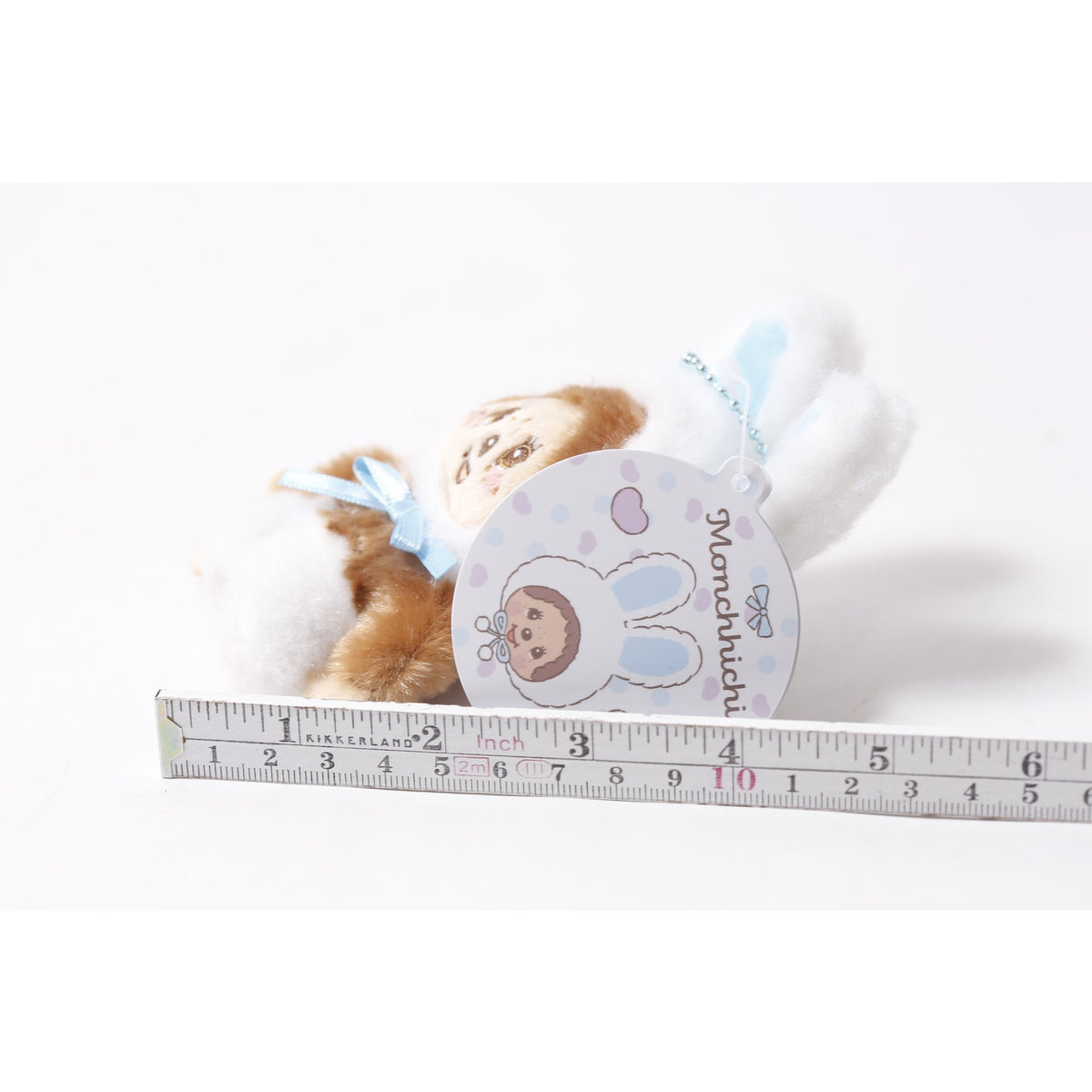 Sekiguchi Japan Monchhichi Rabbit Plush Keychain w Tag ~ 260714-WH 1131