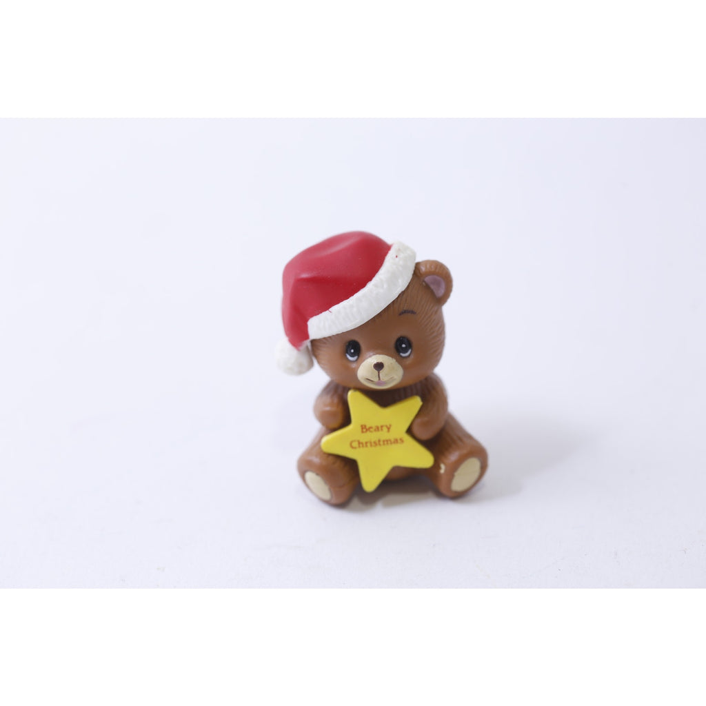 Russ Berrie, Lil' Bitty Bits, Beary Christmas, PVC Figure, Miniature, Cute Bear, Vintage, ~ 250113-WH 63