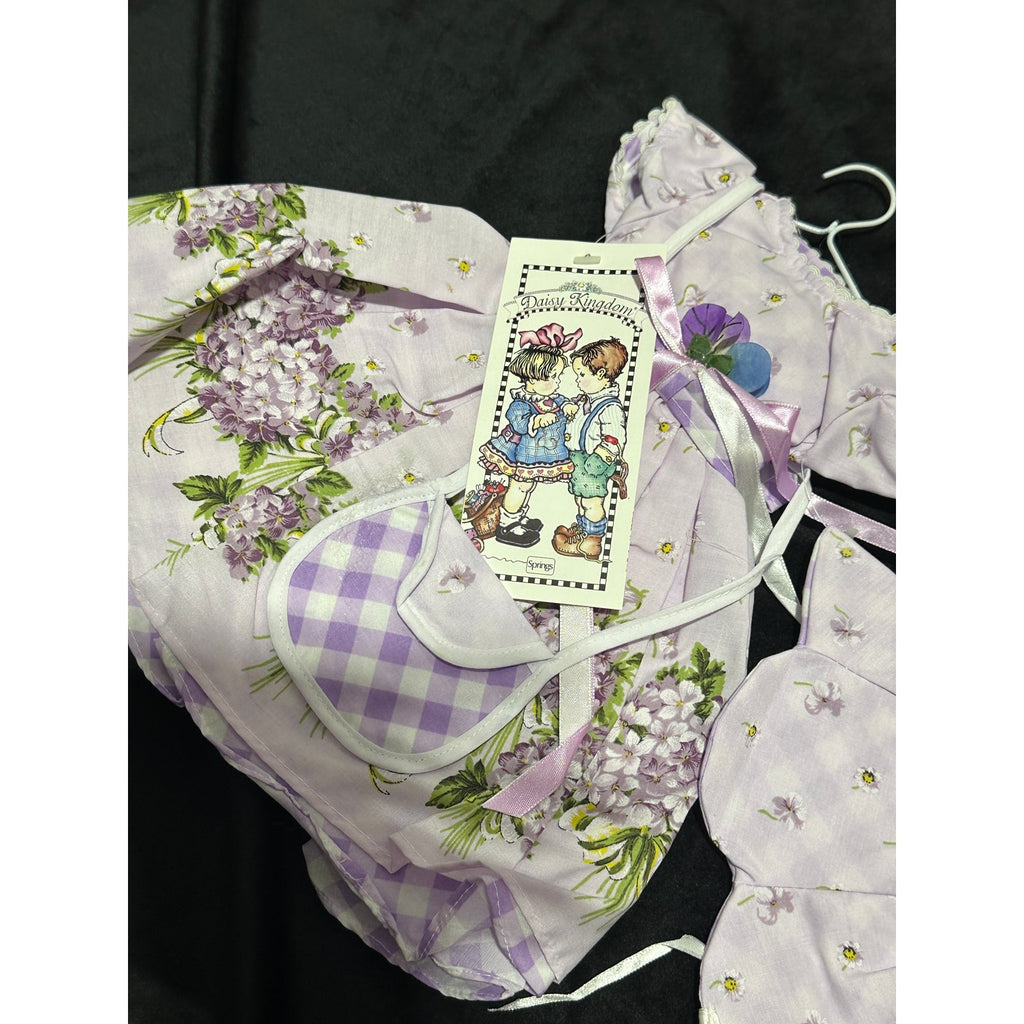 Daisy Kingdom Violets Dress Purse Hat 17-19" Doll Accessory ~ 260825-WH 1252