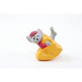Disney Bernard on Cheese, Rescuers PVC, Plastic Toy, PVC Figure, Red Costume, Hat, Miniature, Children, Vintage Toys ~WH-2 1269 71