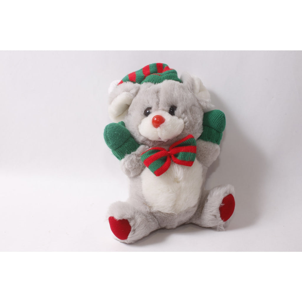 1980s Cute Fairview Jingle Mouse Plush Christmas Decor ~ 260718-DISH M-17-02