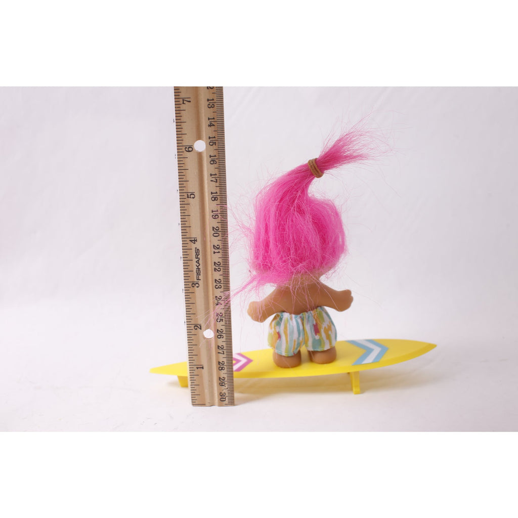 1990s Vintage Russ My Lucky Surfer Troll Doll with Surf Borad ~ 260423-WH 1093