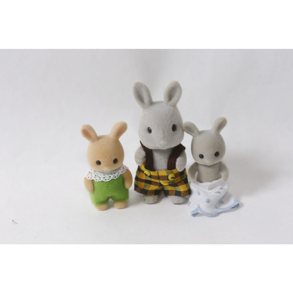 1980s Sylvanian Families Babblebrook Rabbit Flocked Doll Lot ~ 260914-WH 1358