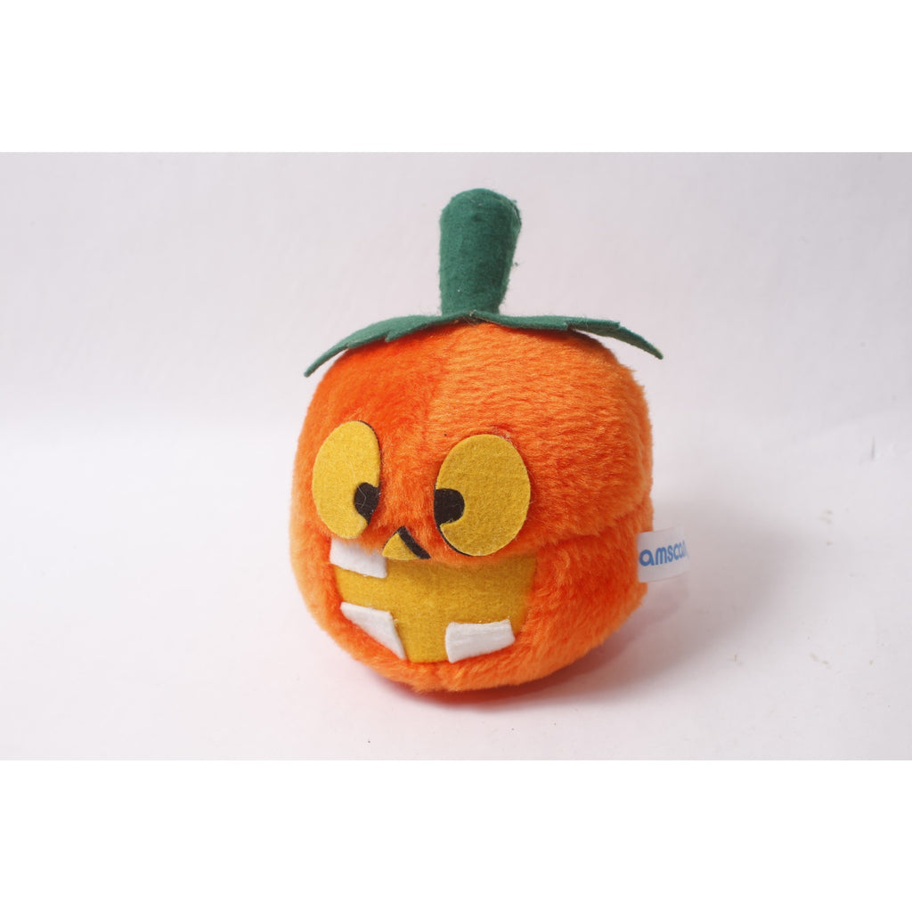 80s Amscan Plush Pumpkin 7" Funny Smiling Halloween Decor ~ 260907-WH 1138