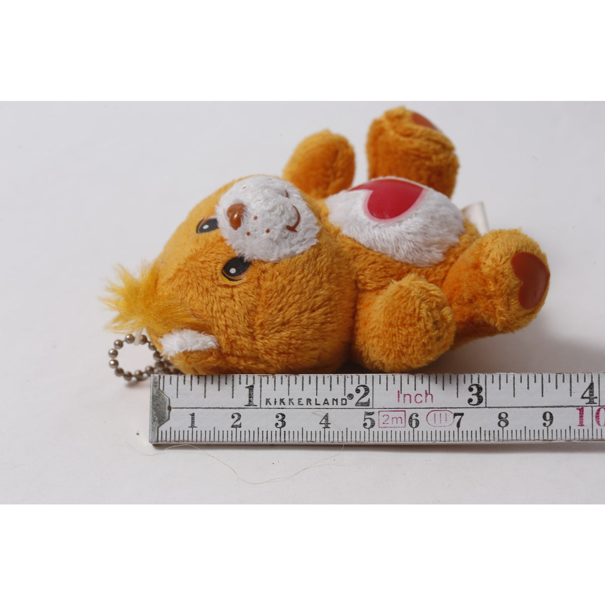 Japan Care Bears Tenderheart Bear Plush Keychain Charm ~ 260826-WH 1309
