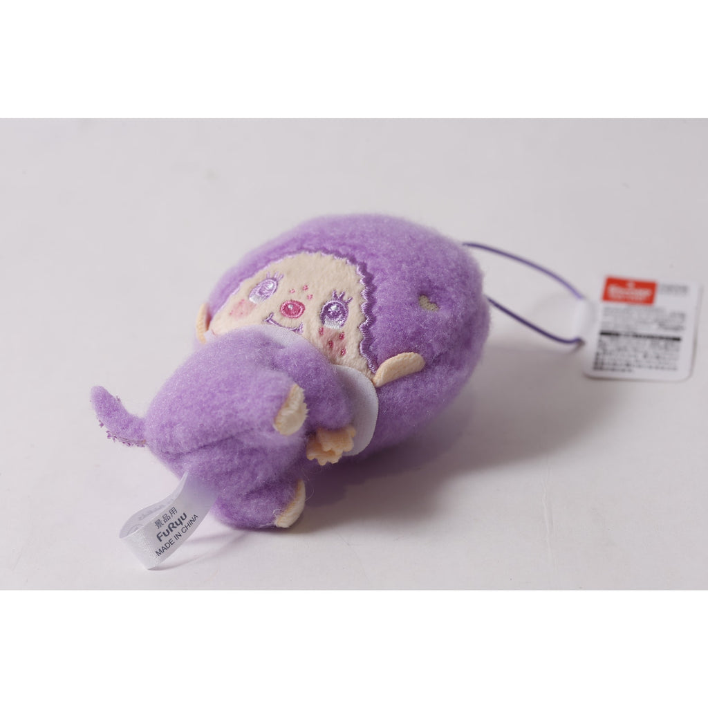 Sekiguchi Monchhichi Purple Plush Keychain Grabber Japan ~ 260710-WH 1397