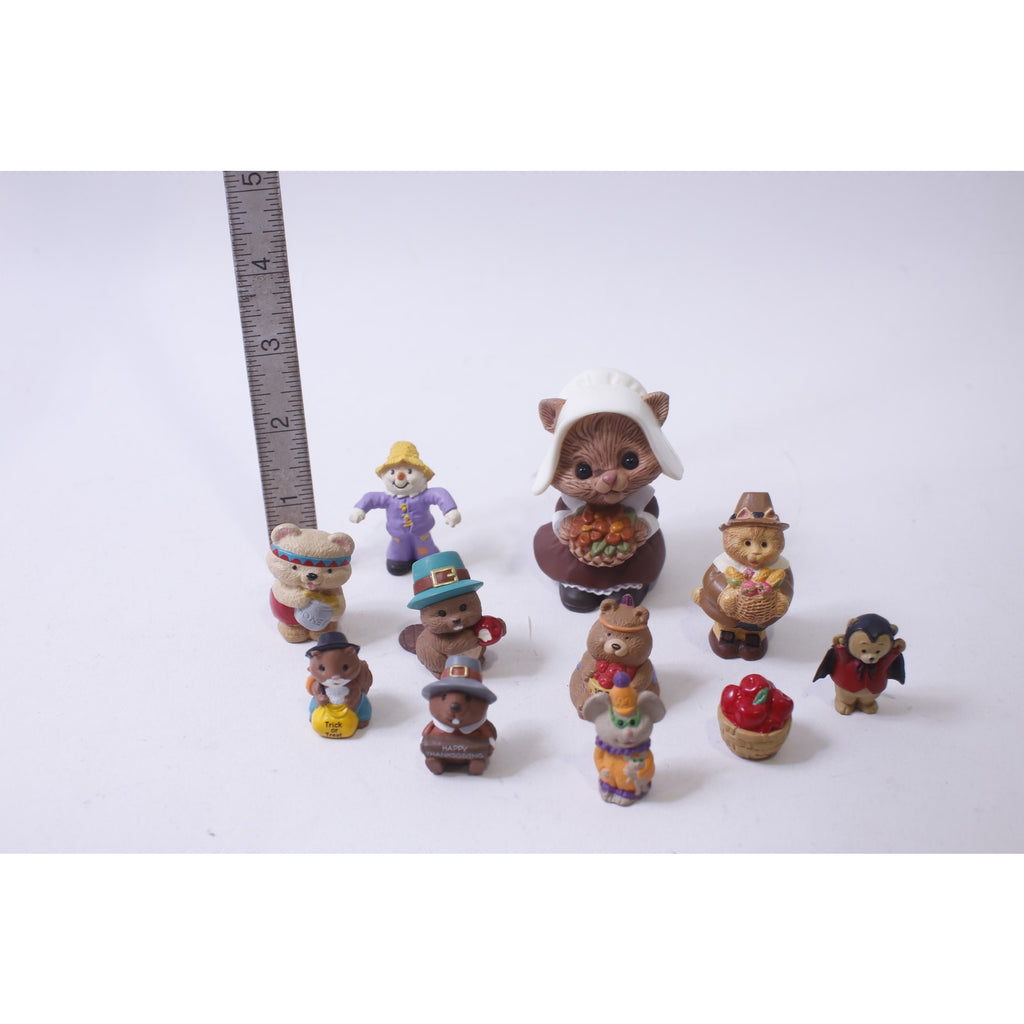 Merry Miniatures, Lot, Thanksgiving, Fall, Hallmark, Vintage,  Small, PVC Figure, Lot, Vintage, Toy, Collectible, , 250212-WH 139