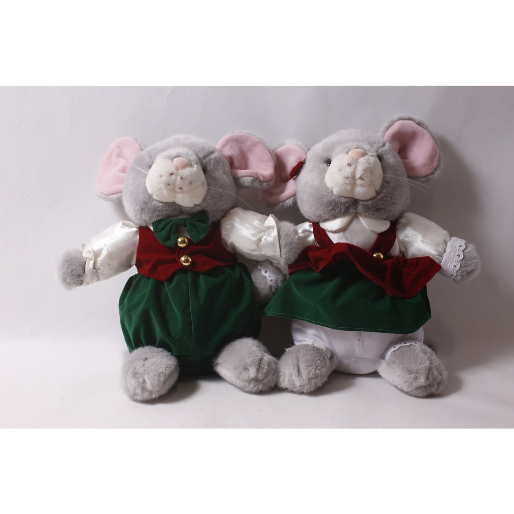 1995 Gibson Greetings Chris and Merry Christmas Mouse Plush Lot ~ 260812-WH 959