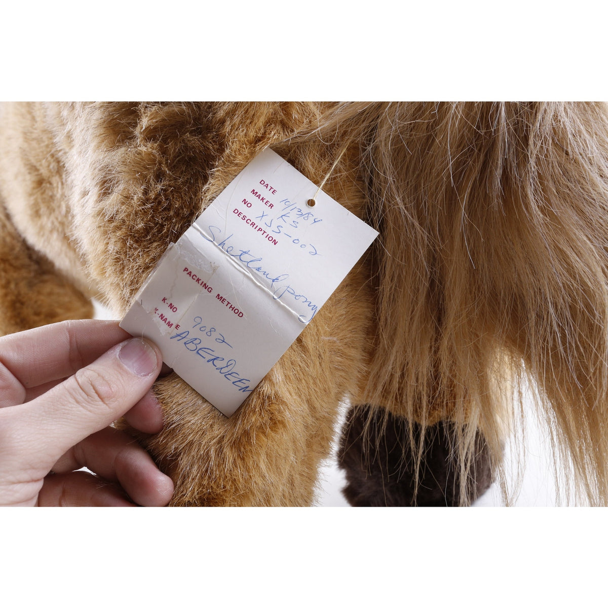 XL Kamar, Aberdeen Rare, Employee Sample, OOAK, hand made, Shetland Pony, 1984, 9087, Brown, Soft, Plush, Doll - I-1